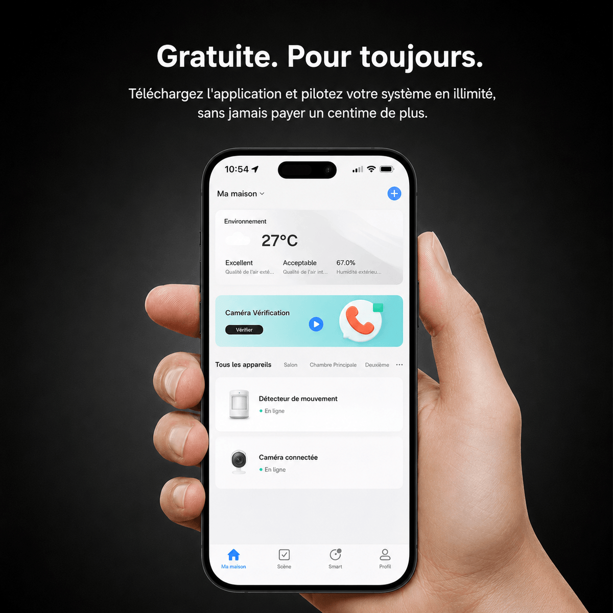 Application mobile gratuite SENTINELLE™ pour piloter l'alarme à distance