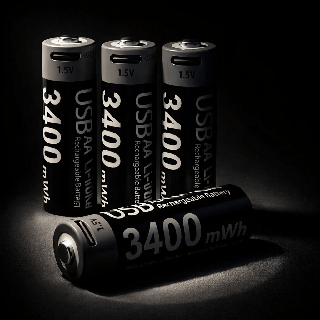 Piles Rechargeables USB-C AA / AAA 1.5V — 1000 Cycles