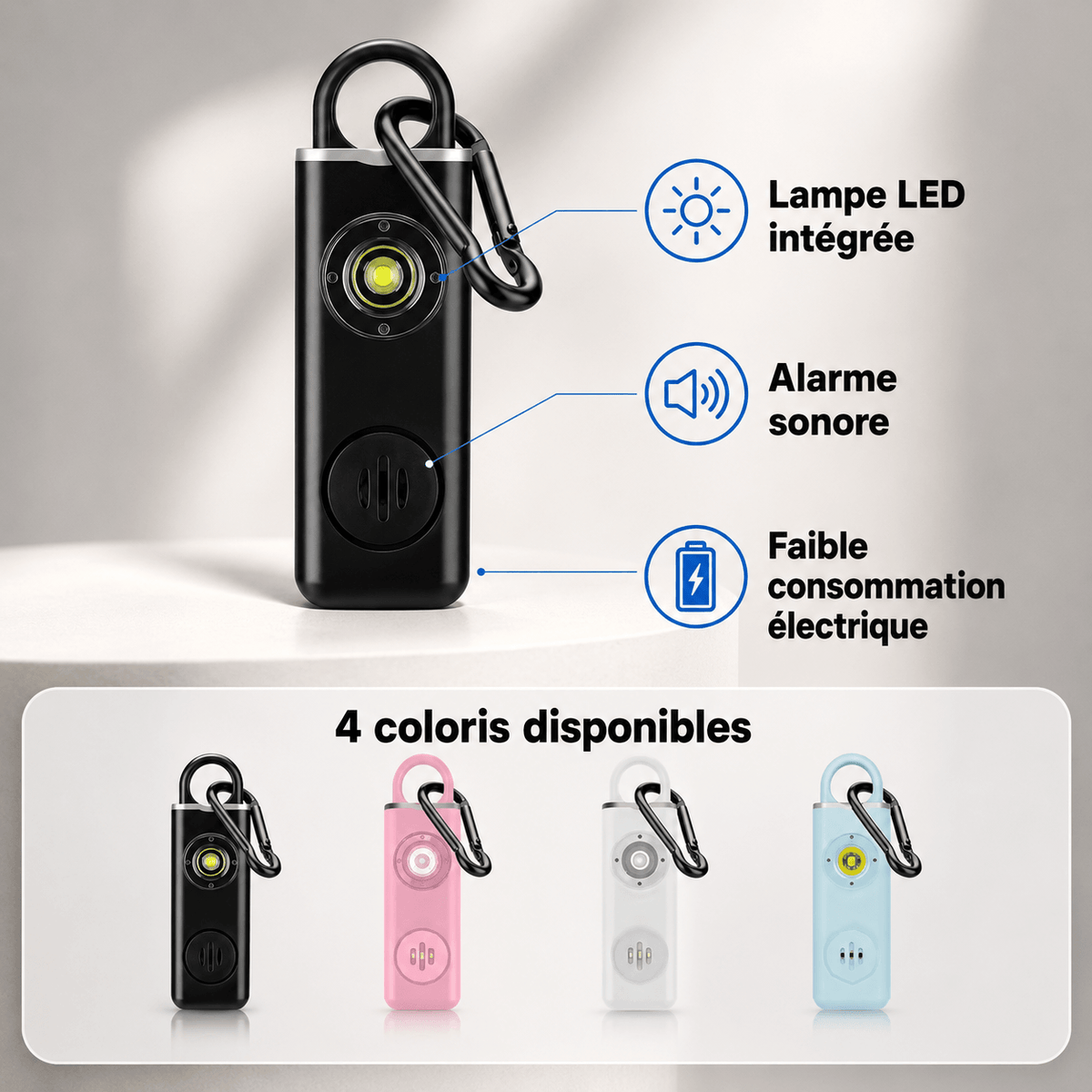 Alarme personnelle HALO CORE™ SilverProtect, coloris disponibles