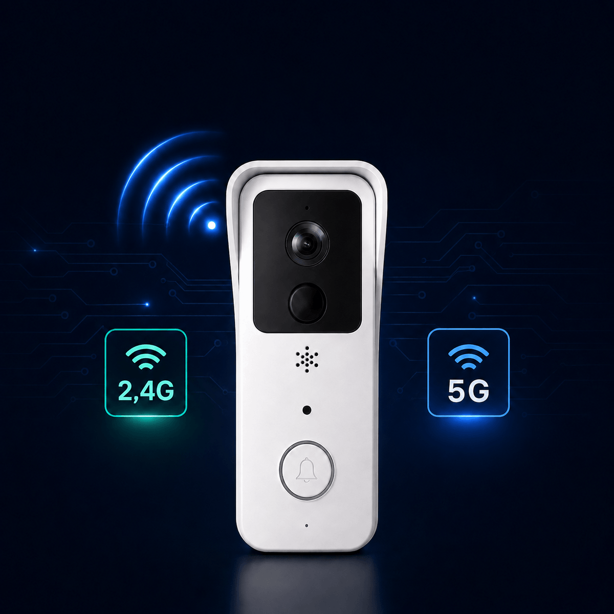 Sonnette vidéo WiFi interphone sans fil SilverProtect
