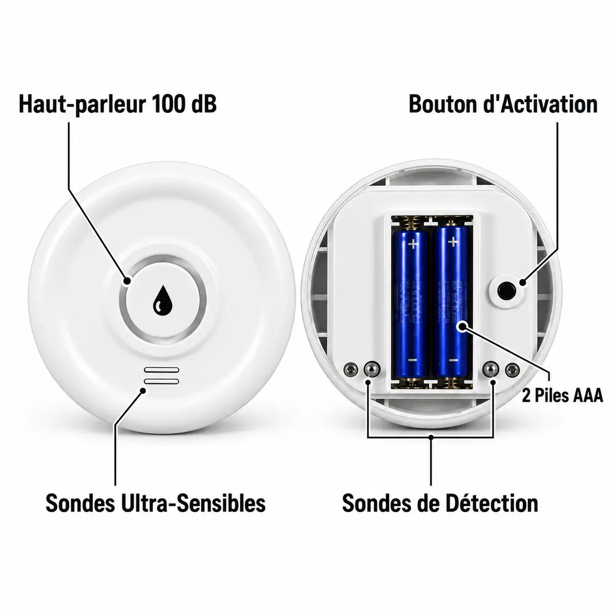 Détecteur de Fuite d’Eau Sans Fil 433 MHz