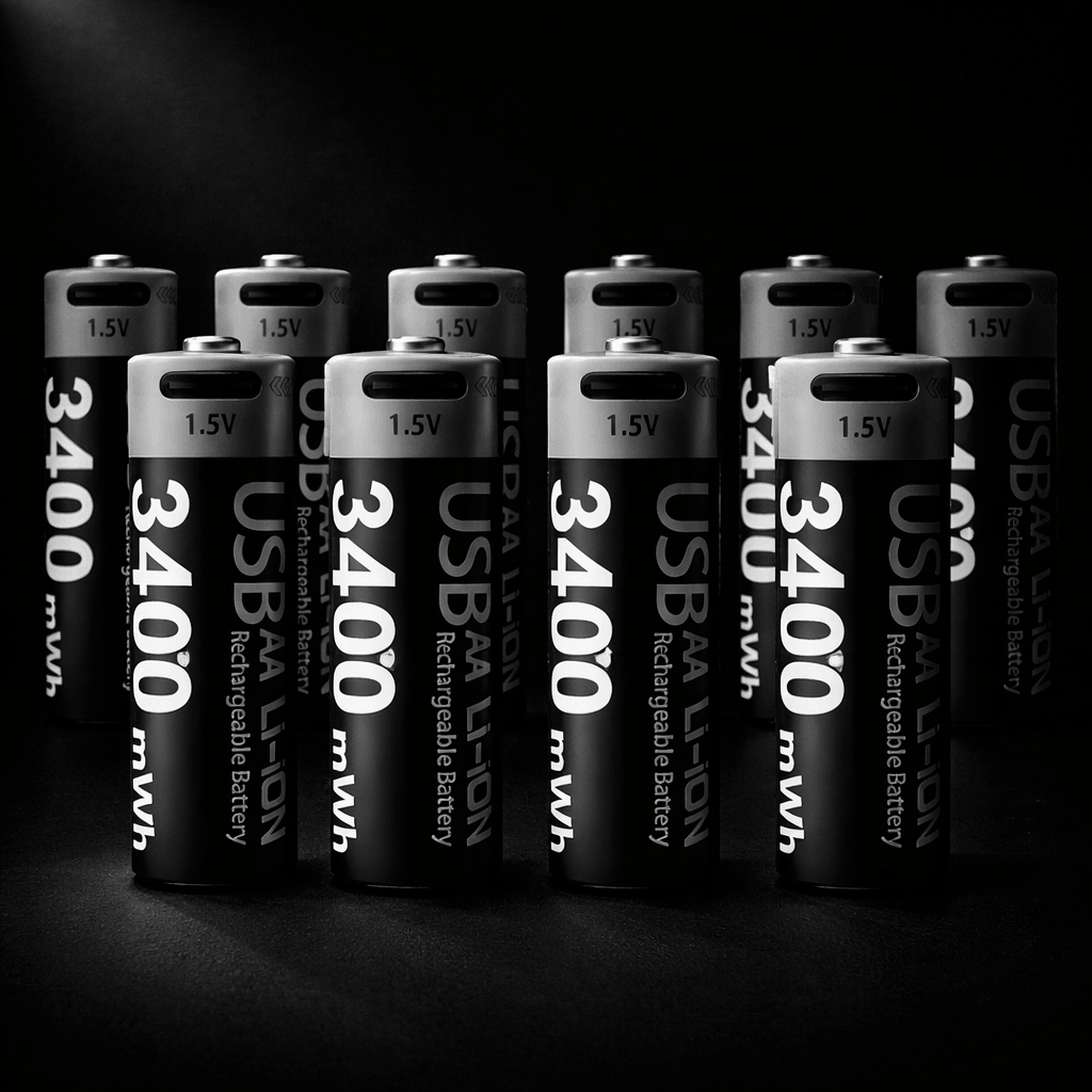Piles Rechargeables USB-C AA / AAA 1.5V — 1000 Cycles