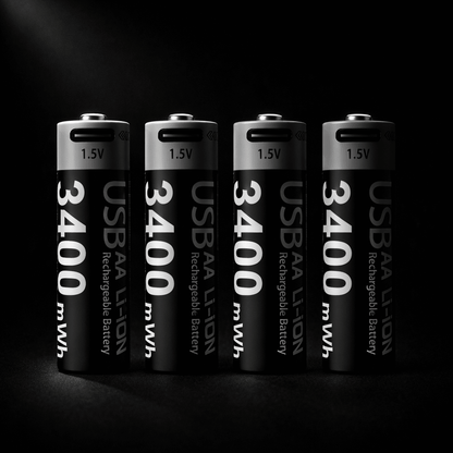Piles Rechargeables USB-C AA / AAA 1.5V — 1000 Cycles
