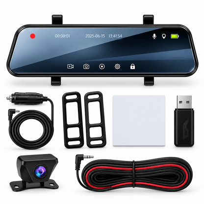 Miroir Caméra Voiture Écran 2.5K GPS