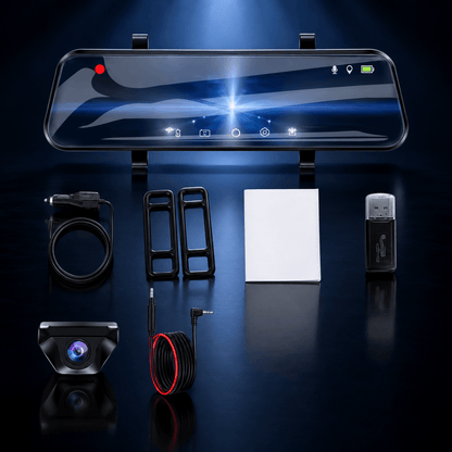 Miroir Caméra pour Voiture — Écran Tactile 2.5K GPS WiFi