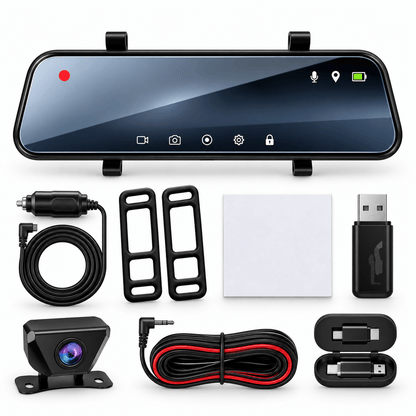 Miroir Caméra Voiture Écran 2.5K GPS