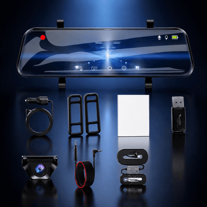 Miroir Caméra pour Voiture — Écran Tactile 2.5K GPS WiFi