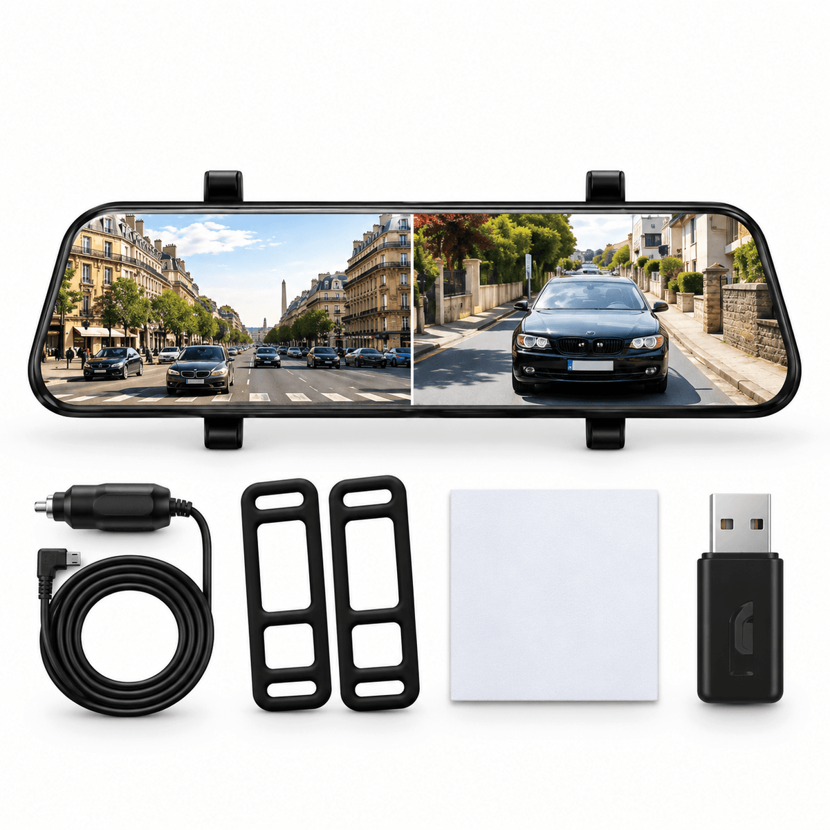 Miroir Caméra Voiture Écran 2.5K GPS