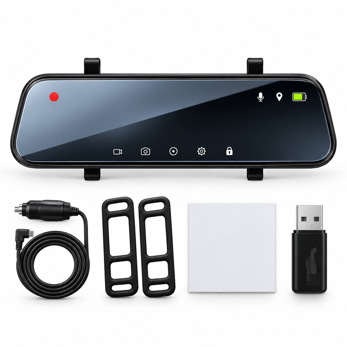 Miroir Caméra Voiture Écran 2.5K GPS