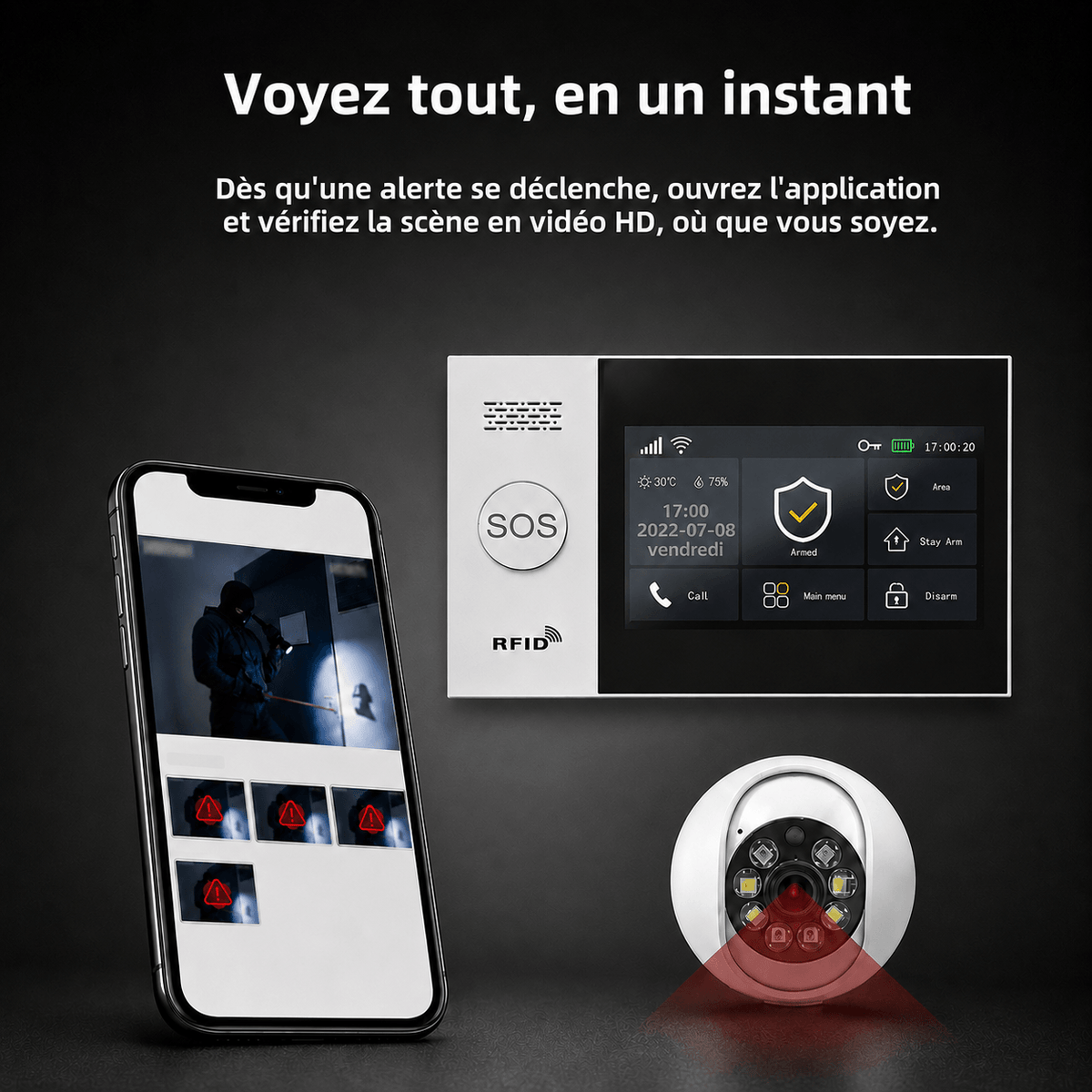 Fonction de vérification vidéo de l'alarme SENTINELLE™