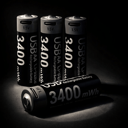 Piles Rechargeables USB-C AA / AAA 1.5V — 1000 Cycles