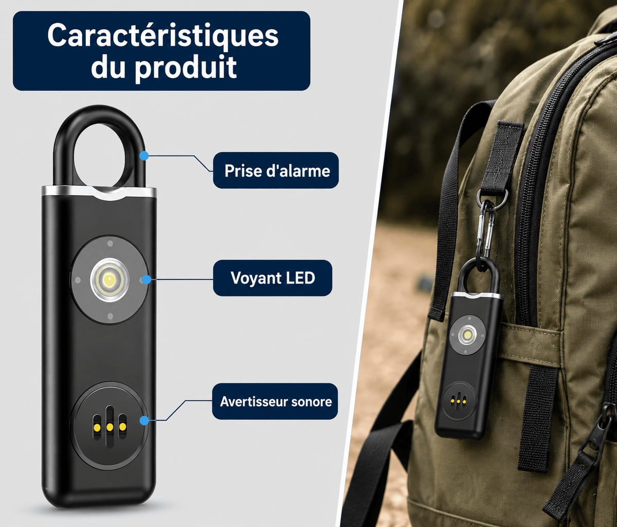 Alarme personnelle HALO CORE™ SilverProtect, caractéristiques