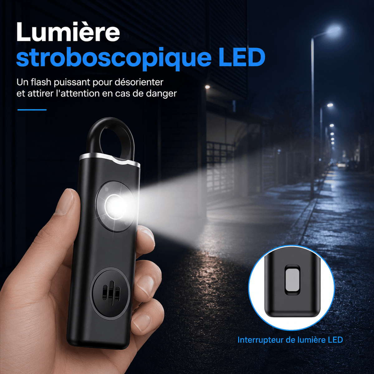 Alarme personnelle HALO CORE™ SilverProtect, lumière stroboscopique