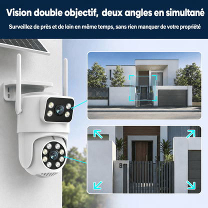 Caméra PTZ double objectif 4K SilverProtect, vision double objectif