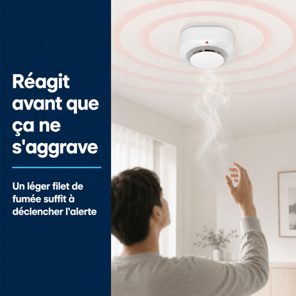 Détecteur de fumée SilverProtect, réaction précoce à la fumée