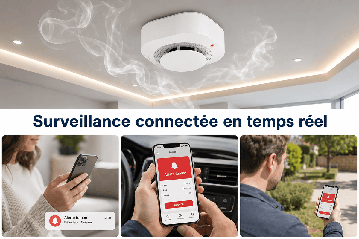 Détecteur de fumée SilverProtect, surveillance en temps réel