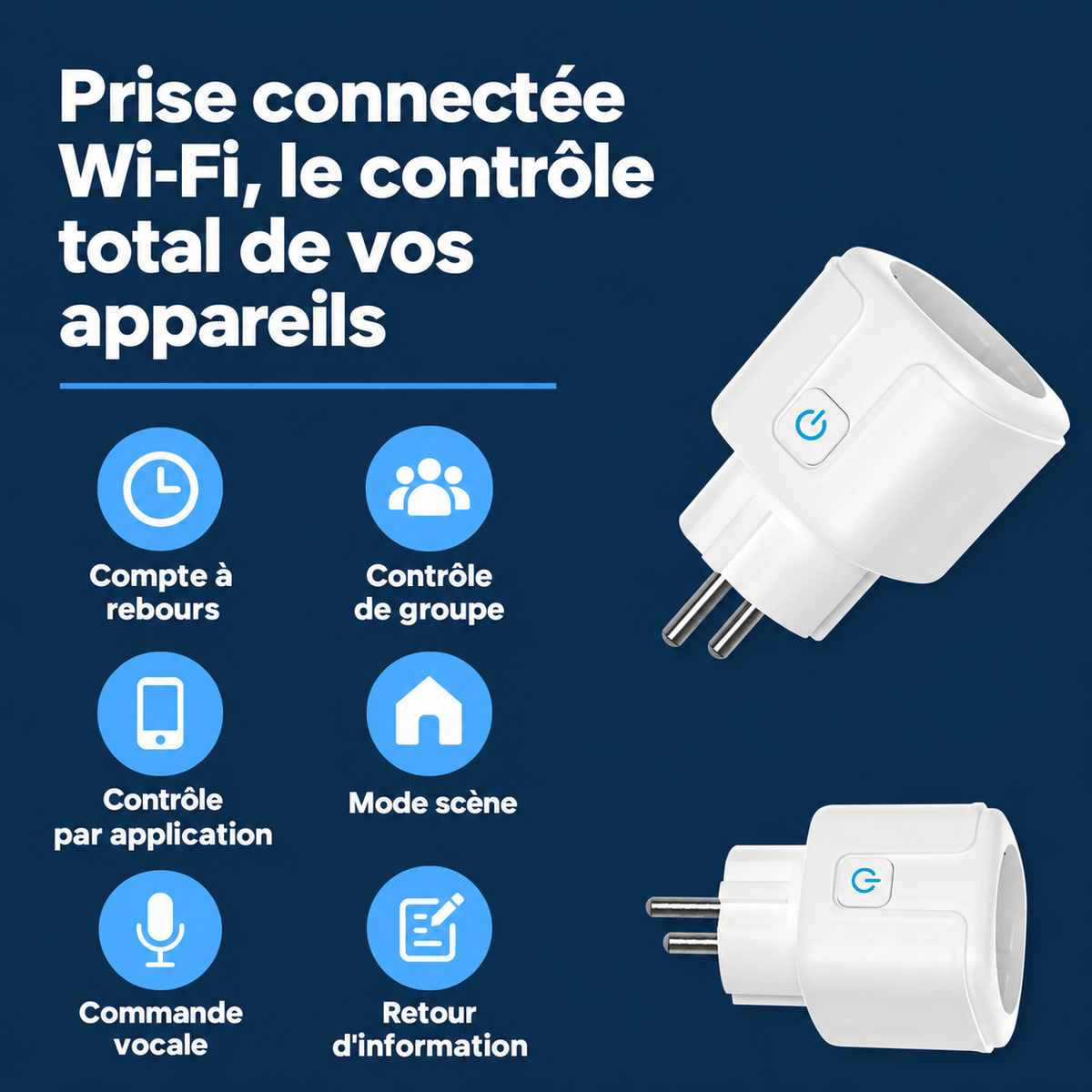 Prise connectée WiFi SilverProtect, contrôle total à distance