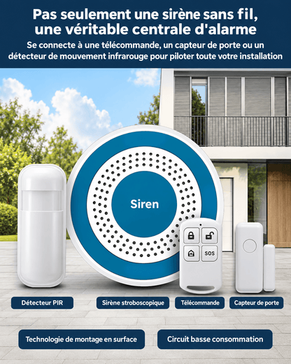Sirène intérieure SilverProtect, kit complet