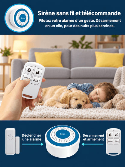 Sirène intérieure SilverProtect, avec télécommande