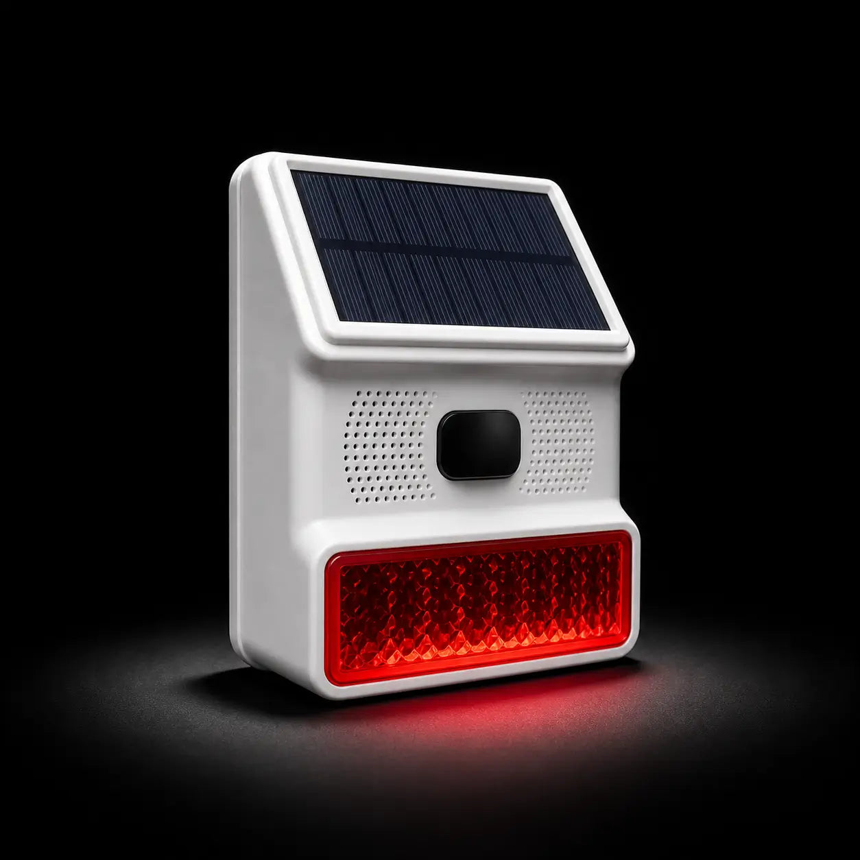 Sirène Solaire Extérieure Sans Fil 433MHz — Flash Stroboscopique | Zéro Câble | Anti-Intrusion