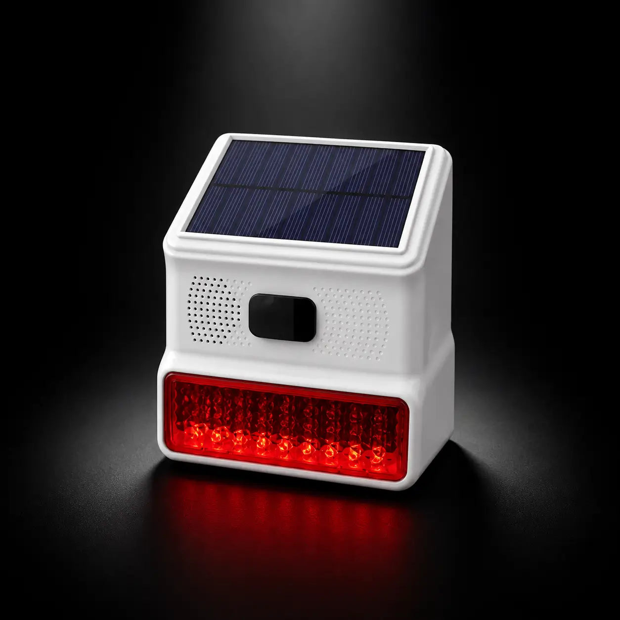Sirène Solaire Extérieure Sans Fil 433MHz — Flash Stroboscopique | Zéro Câble | Anti-Intrusion