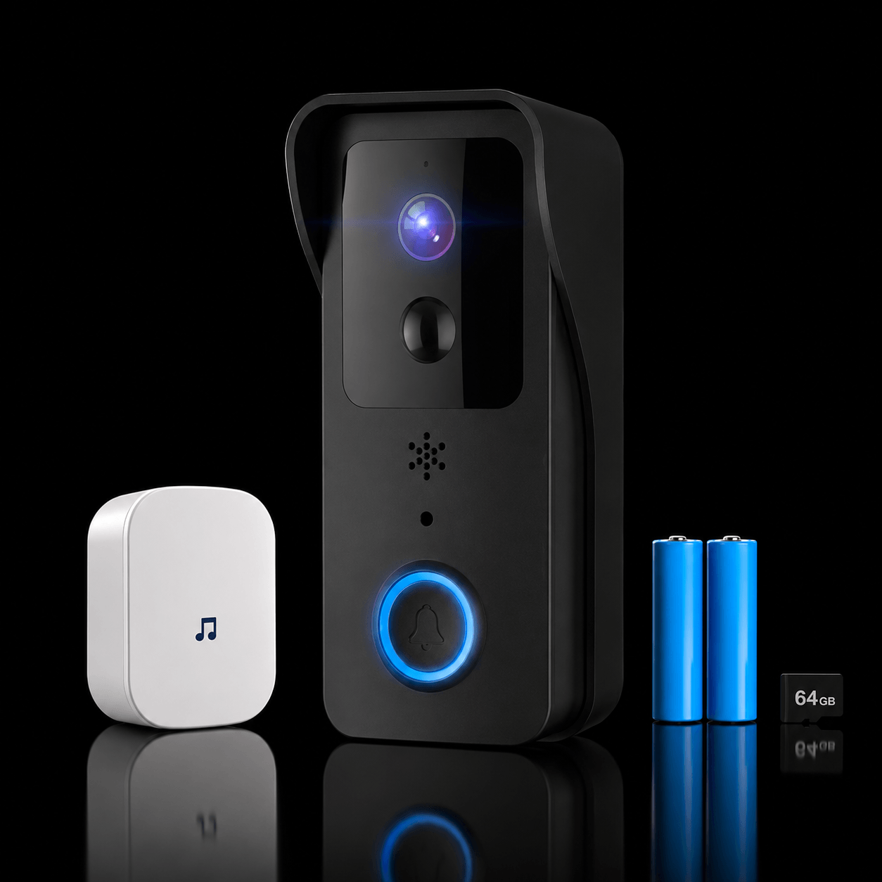 Sonnette Vidéo WiFi 1080P — Interphone Sans Fil