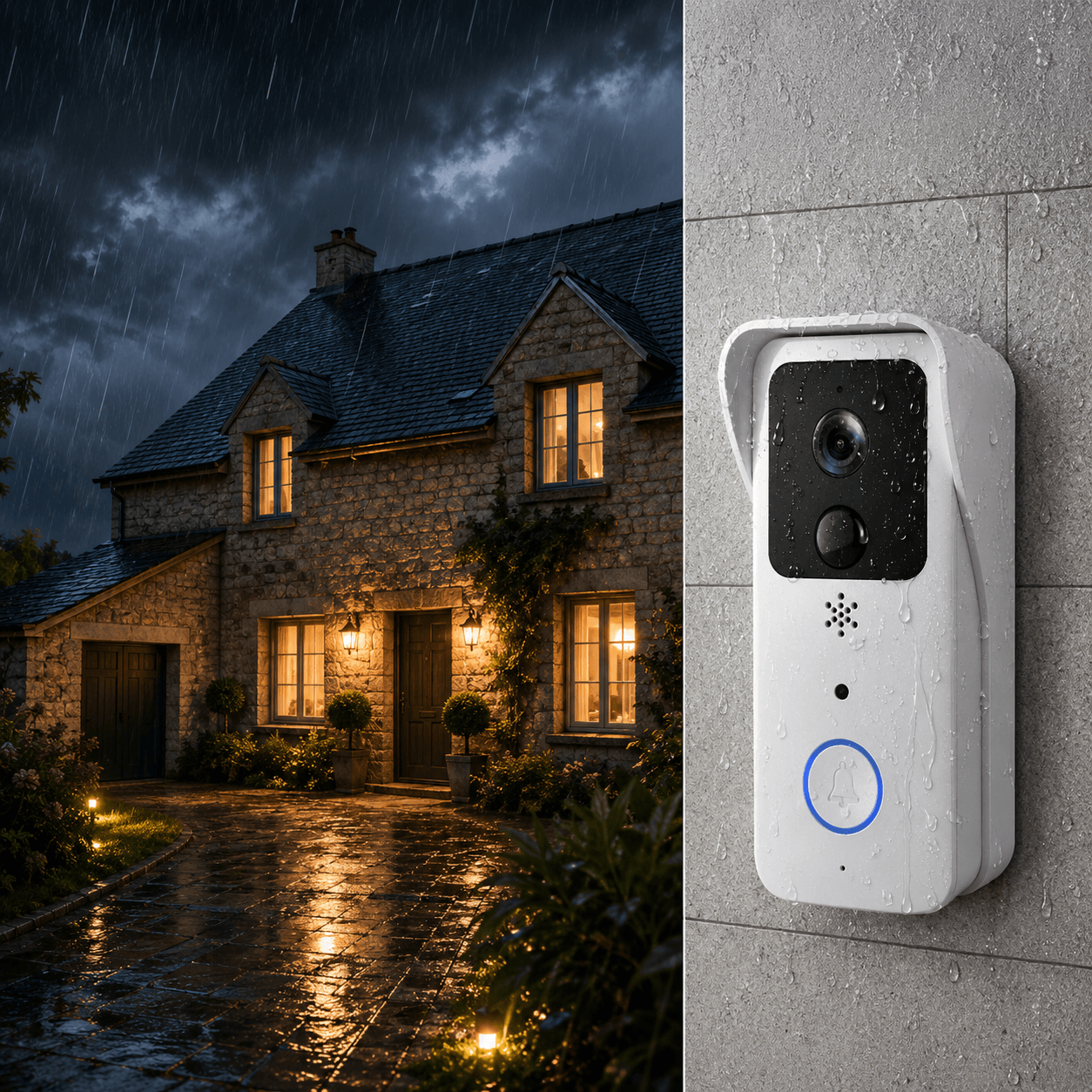 Sonnette Vidéo WiFi 1080P — Interphone Sans Fil