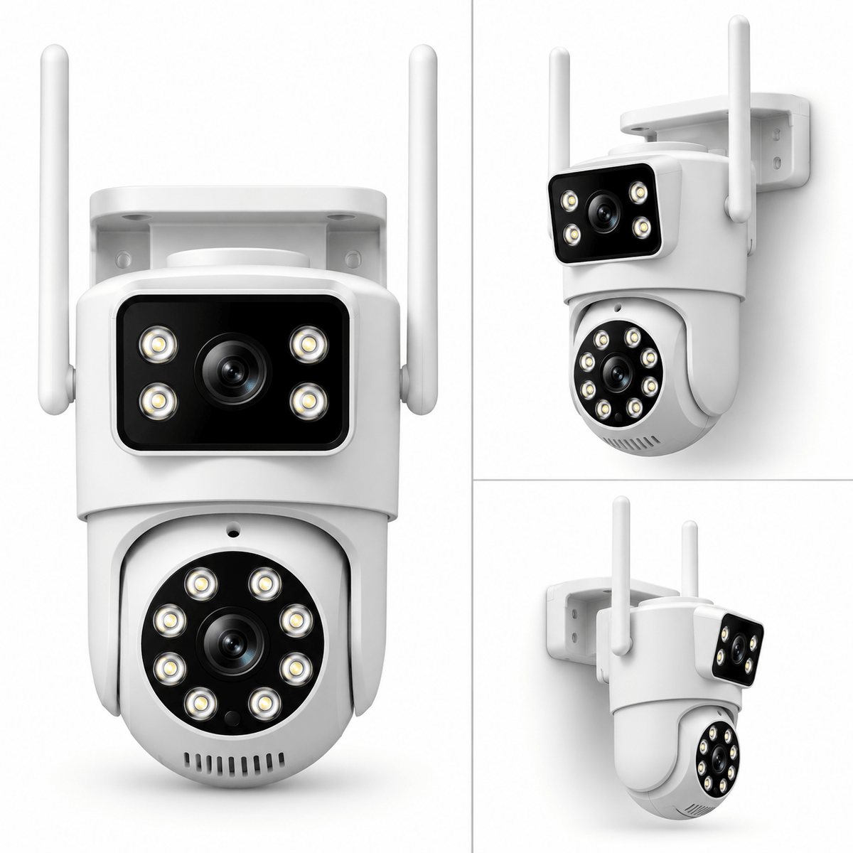 Caméra Extérieure WiFi PTZ Double Objectif