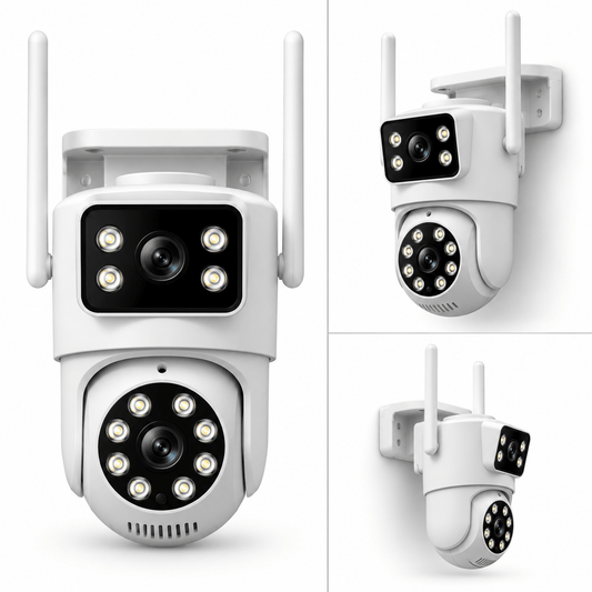 Caméra Extérieure WiFi PTZ Double Objectif