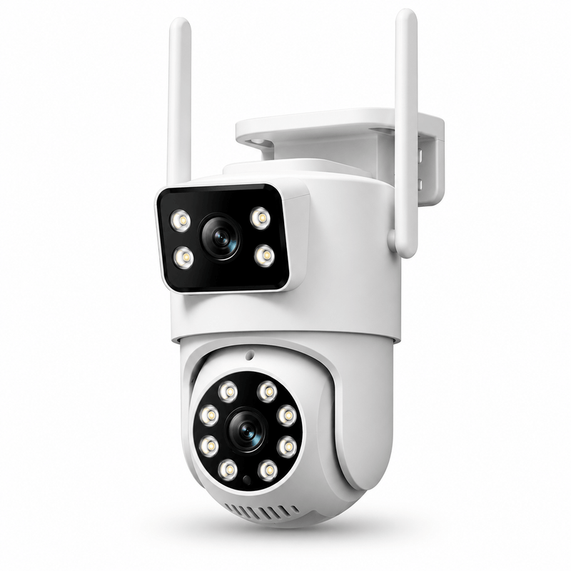 Caméra Extérieure WiFi PTZ Double Objectif
