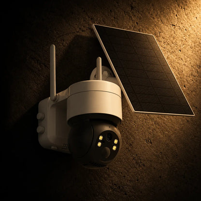 Caméra de Surveillance PTZ Solaire — WiFi & 4G