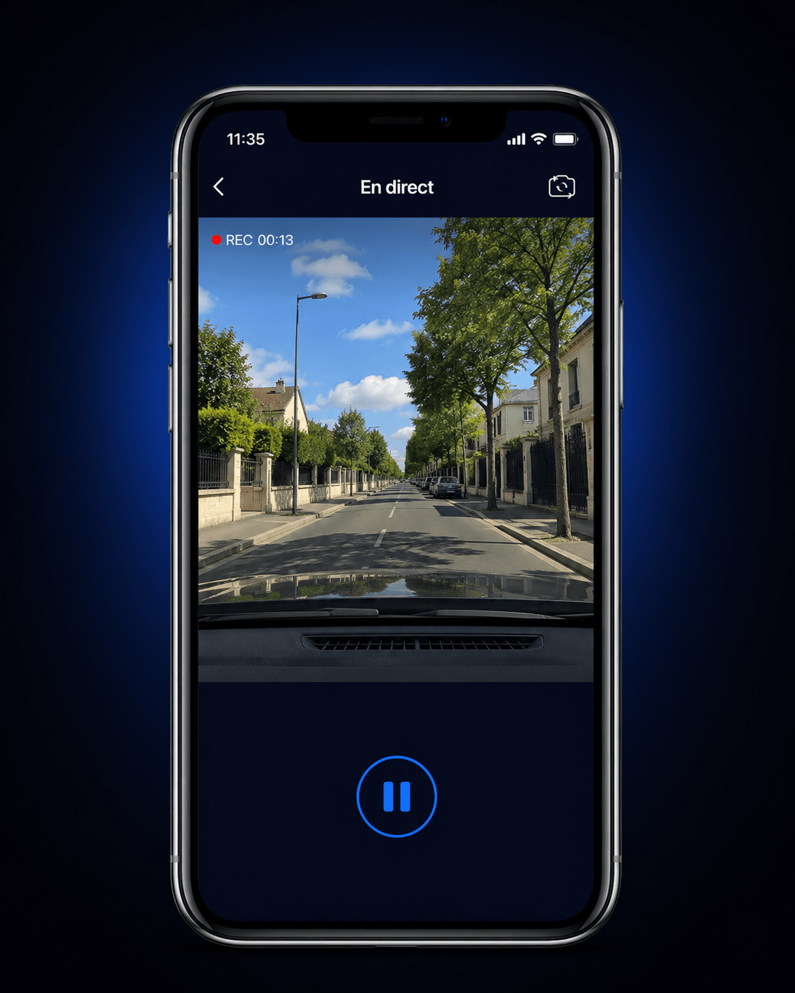 Miroir Caméra pour Voiture — Écran Tactile 2.5K GPS WiFi