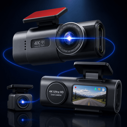 Caméra Embarquée 4K UHD — WiFi GPS Voiture