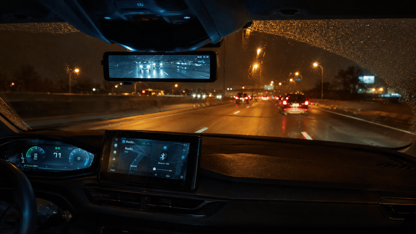 Miroir Caméra pour Voiture — Écran Tactile 2.5K GPS WiFi