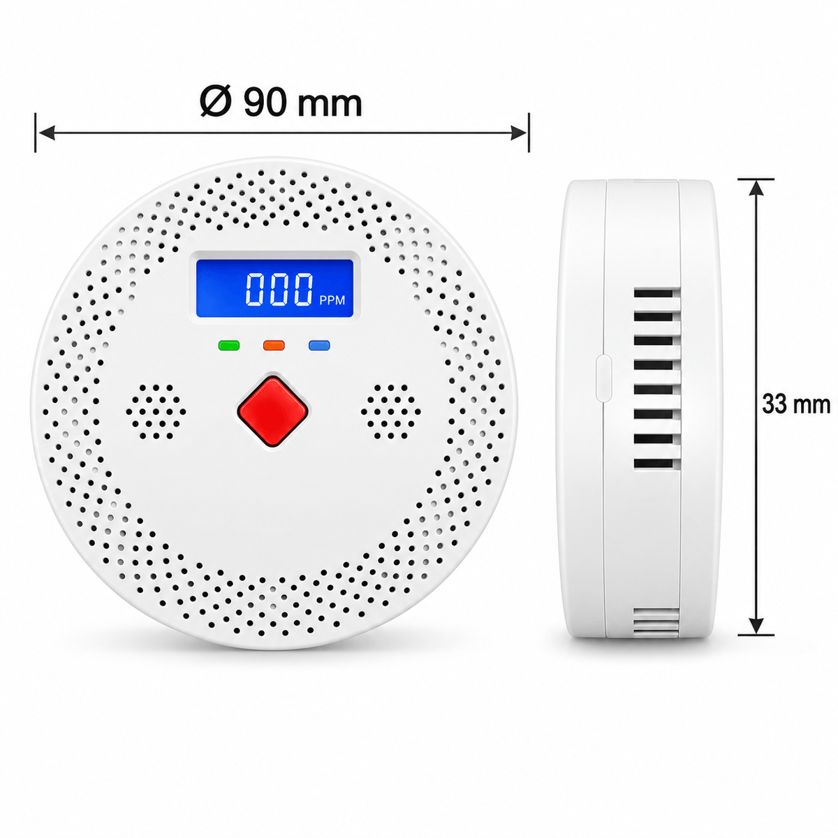 Détecteur de Monoxyde de Carbone WiFi avec Écran LCD