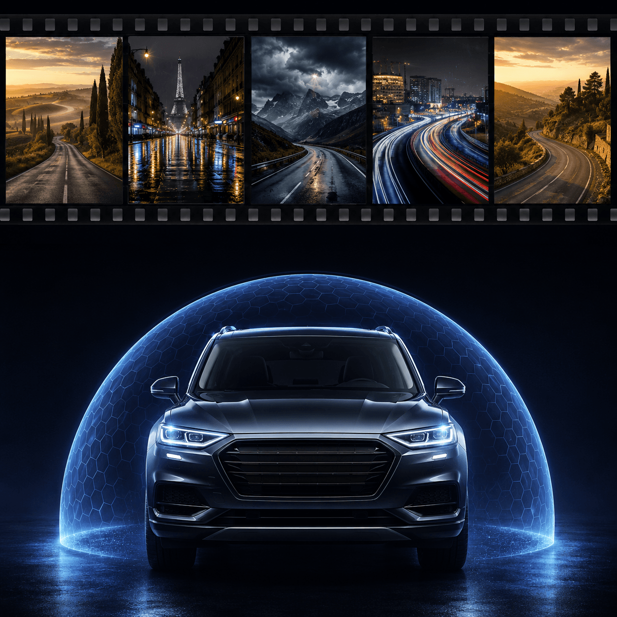 Miroir Caméra pour Voiture — Écran Tactile 2.5K GPS WiFi