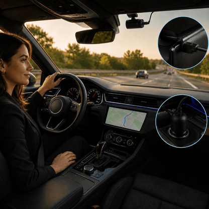 Caméra Embarquée 4K UHD — WiFi GPS Voiture