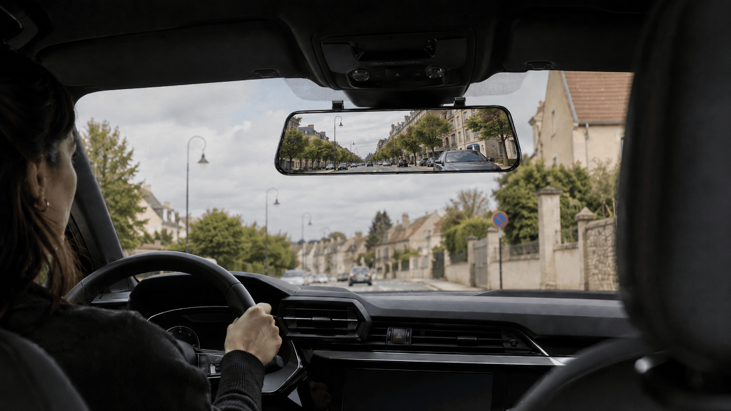 Miroir Caméra pour Voiture — Écran Tactile 2.5K GPS WiFi