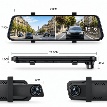 Miroir Caméra Voiture Écran 2.5K GPS