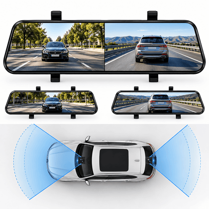 Miroir Caméra Voiture Écran 2.5K GPS