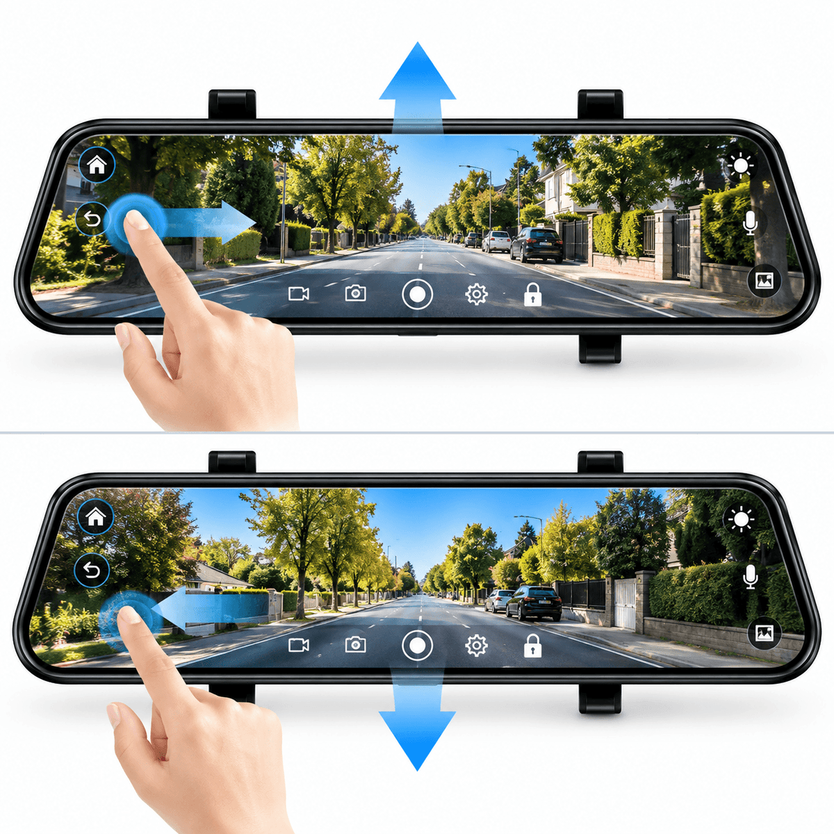 Miroir Caméra Voiture Écran 2.5K GPS