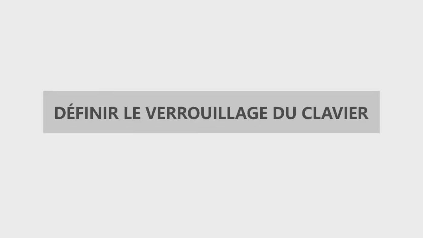 Verrouillage clavier alarme SENTINELLE™