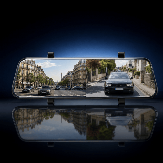 Rétroviseur caméra voiture double objectif avant arrière Paris 2.5K SilverProtect
