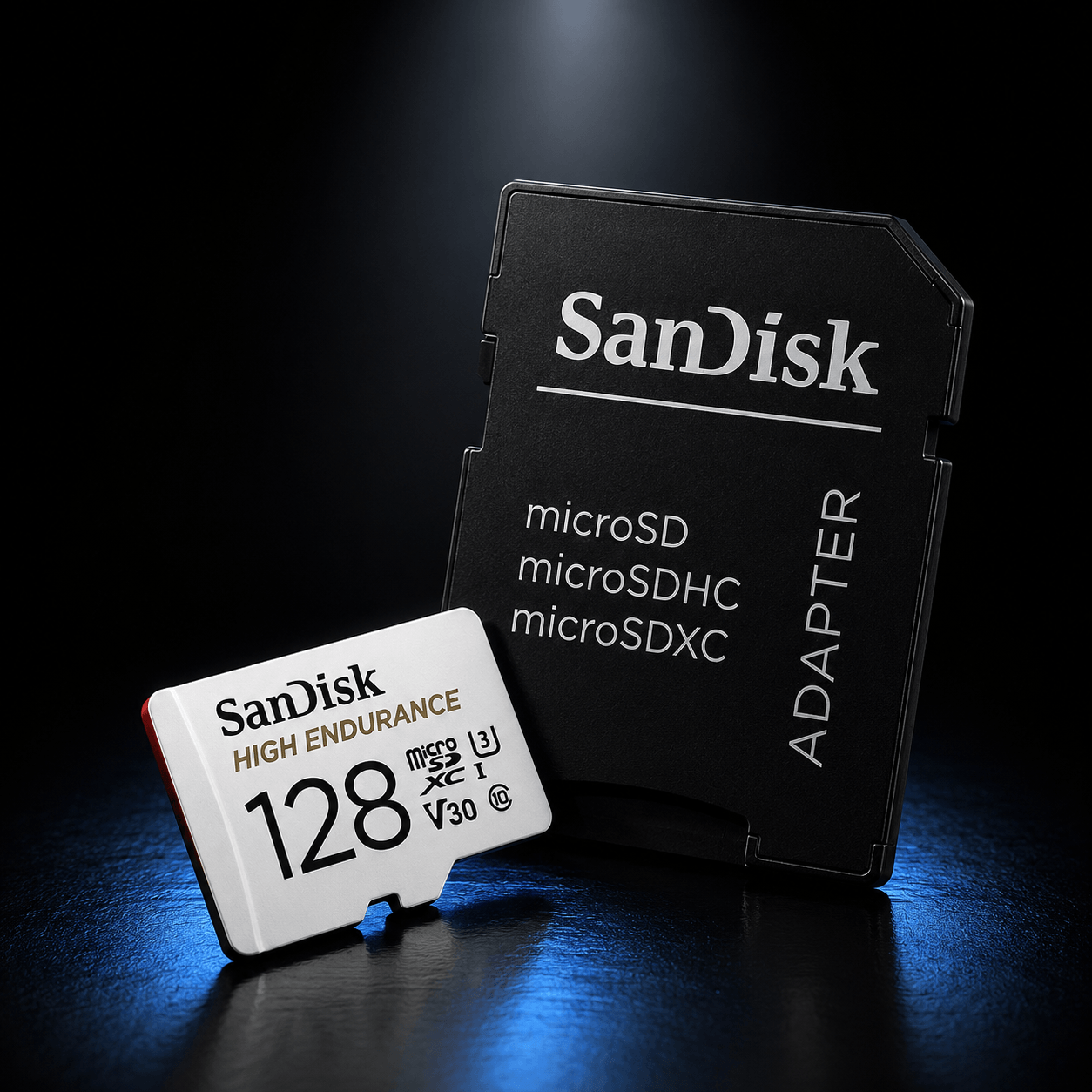 Carte MicroSD SanDisk High Endurance — V30 U3 4K | Surveillance & Dashcam