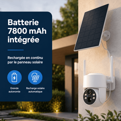 Batterie 7800 mAh et panneau solaire de la caméra SENTINELLE™ Cam Solaire pour une autonomie de 180 jours
