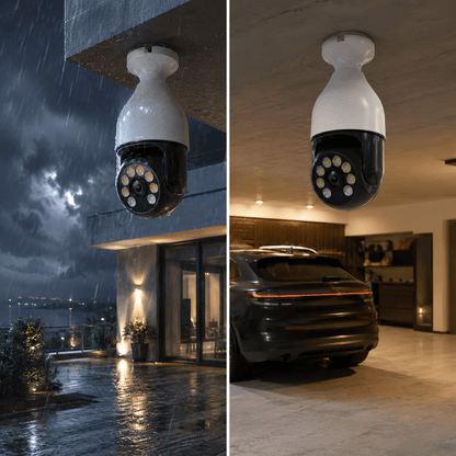 Caméra Surveillance Ampoule WiFi 5MP PTZ — Douille E27