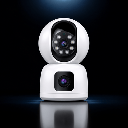 Caméra Bébé & Surveillance Intérieure 4K — Double Objectif | Suivi IA | Vision Nocturne Couleur