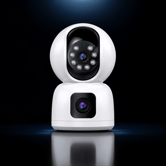 Caméra Bébé & Surveillance Intérieure 4K — Double Objectif | Suivi IA | Vision Nocturne Couleur