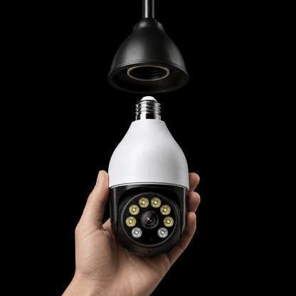 Caméra Surveillance Ampoule WiFi 5MP PTZ — Douille E27