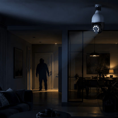 Caméra Surveillance Ampoule WiFi 5MP PTZ — Douille E27